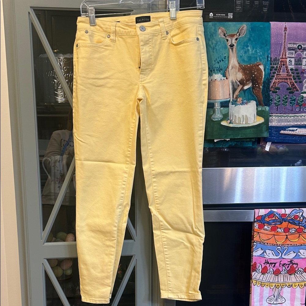 Talbots Slim Ankle Yellow Jeans 2P NWOT